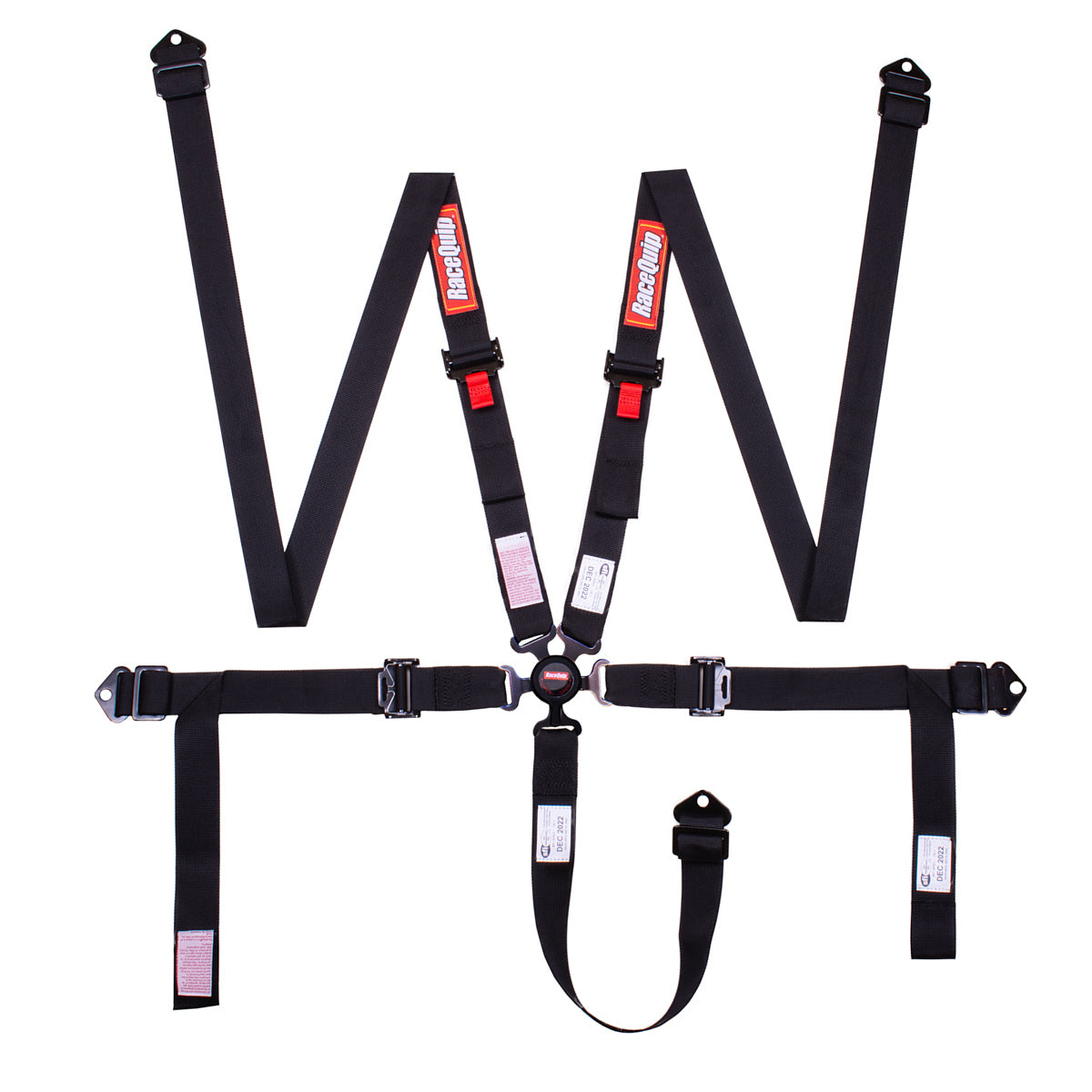 Racequip 841001RQP Harness 5pt Cam 2in P D Lap Black SFI 16.1