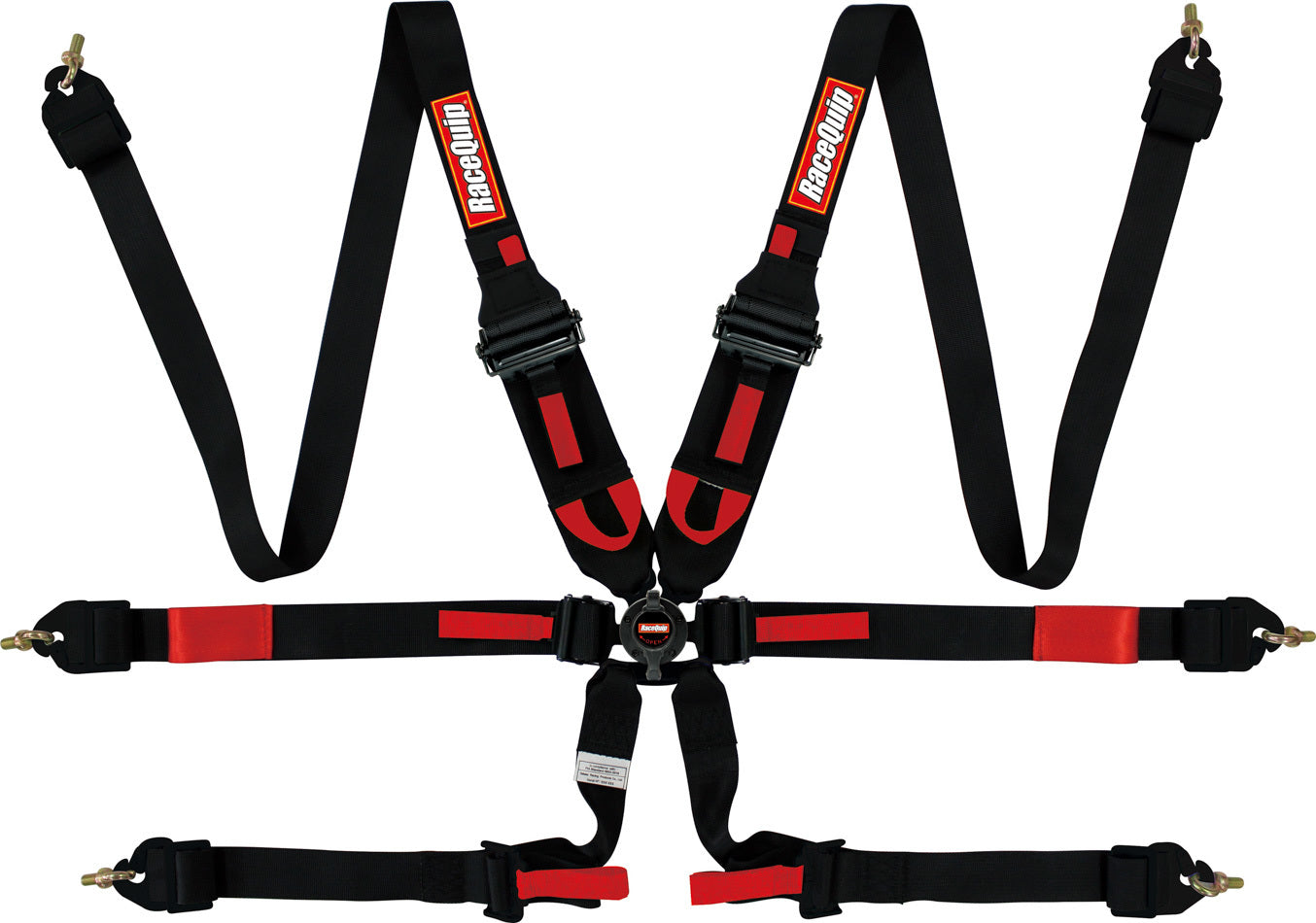 Racequip 855005RQP 6pt Harness Camlock P D HNR Black FIA