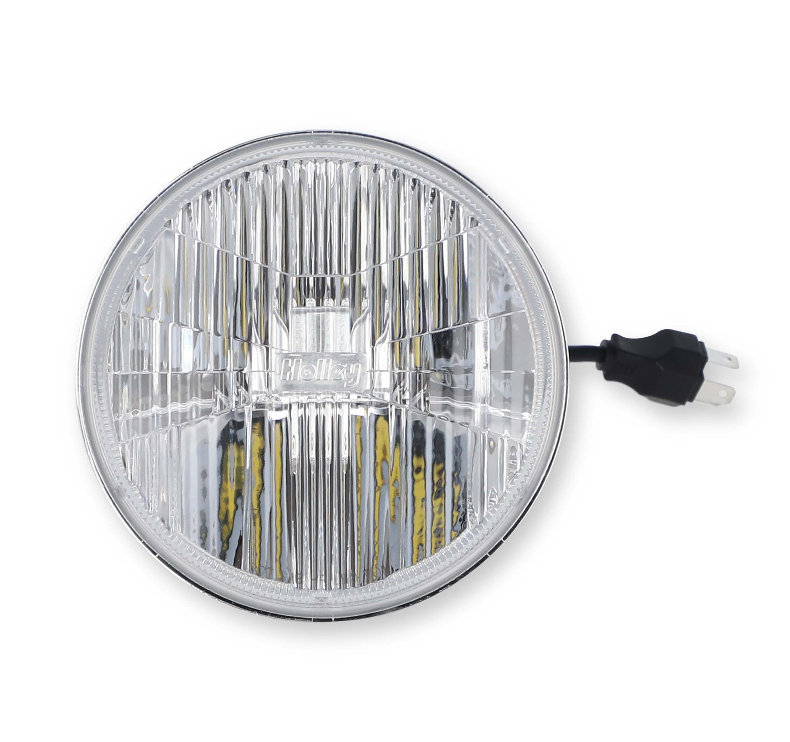 Holley RetroBright LFRB125 LED Sealed-Beam Headlight, 5.75-Inch Round, Classic White Lens