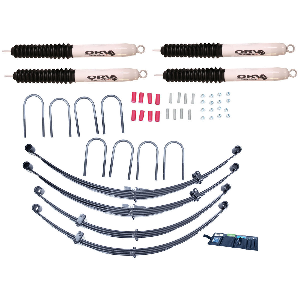 Rugged Ridge 18415.14 4-Inch Suspension Lift Kit for 1969-1975 Jeep Wrangler CJ