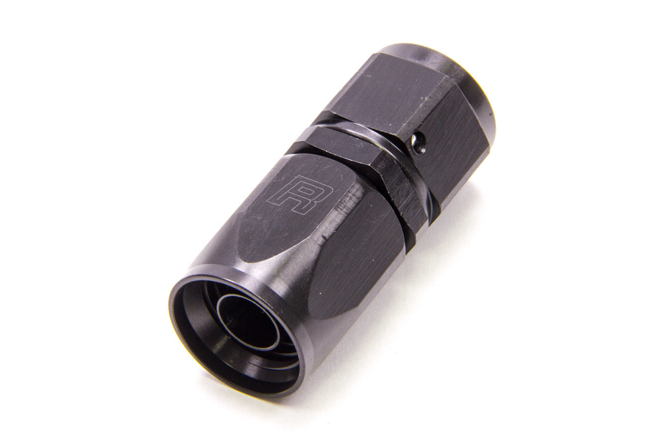 Russell 610035 Full-Flow Straight Hose End, #8 AN Hose to #8 AN Female, Black Anodized Aluminum