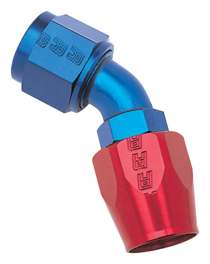 Russell 610130 16AN 45Deg Hose End Blue Red