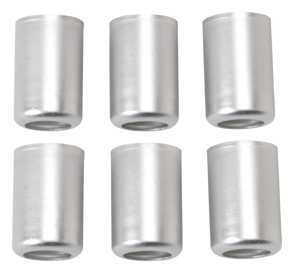Russell 610353 #4 Crimp-On Collars, Aluminum, Natural, Set of 6