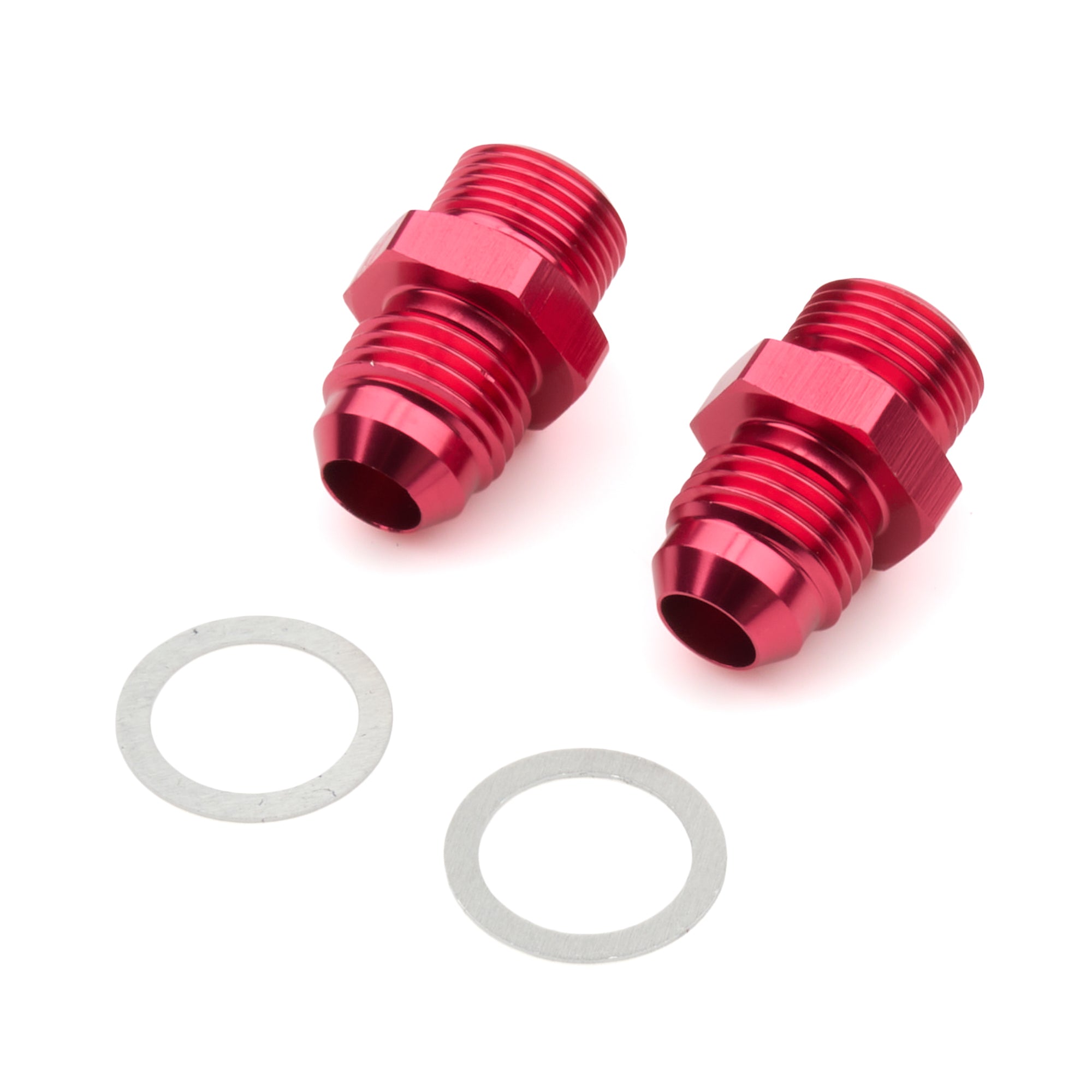 Russell 640200 6AN Male Single Feed Holley Fitting (2 PACK)
