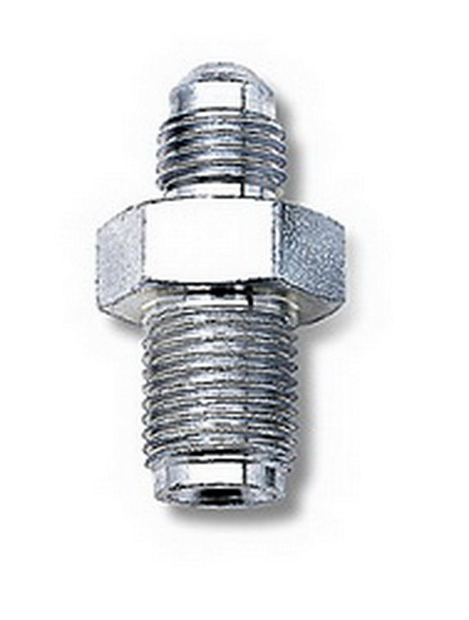Russell 641311 Straight 3 AN Male to 7/16-24 Male Brake Fitting Adapter, Steel