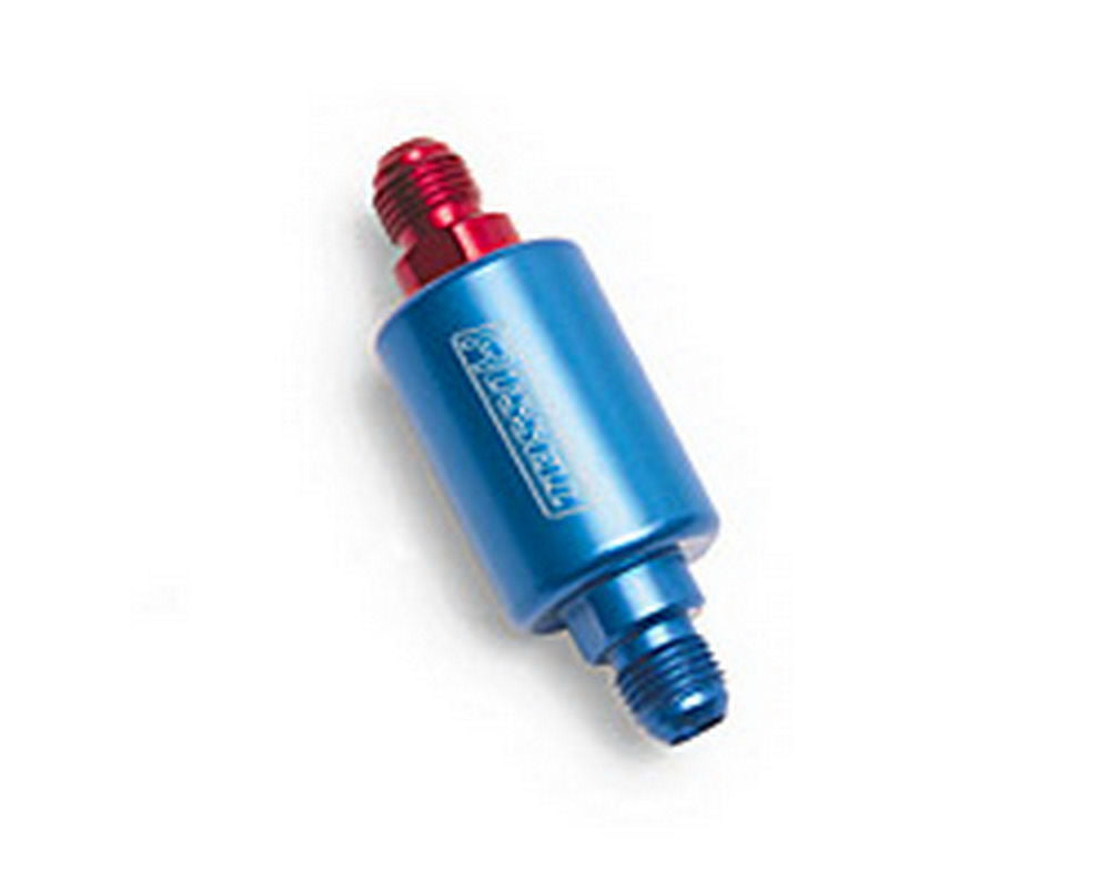 Russell 650130 Competition Series In-Line Fuel Filter, 40 Micron, 6 AN Male Ports