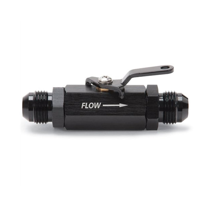Russell 650653 Manual Shut-Off Valve, 10 AN Male to 10 AN Male, Black Anodized Aluminum