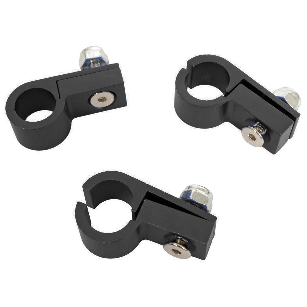 Russell 654263 Line Clamp 8AN Tubing Black Anodized (3 Pack)