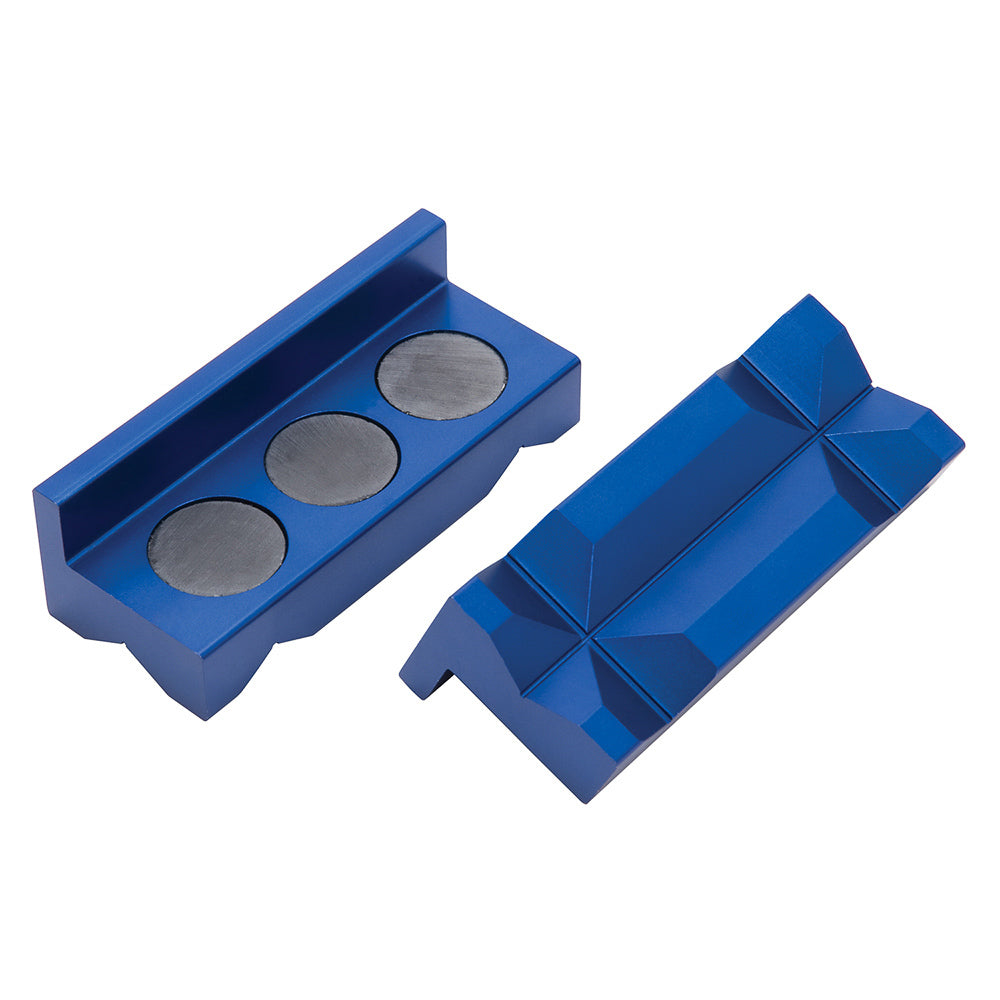 Russell 654420 Billet Alum Vice Jaws Blue Anodized
