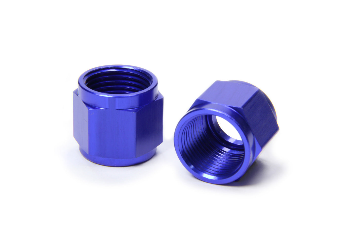 Russell 660580 #8 AN Tube Nuts for 1/2-Inch Tube, Blue Anodized Aluminum, Pair