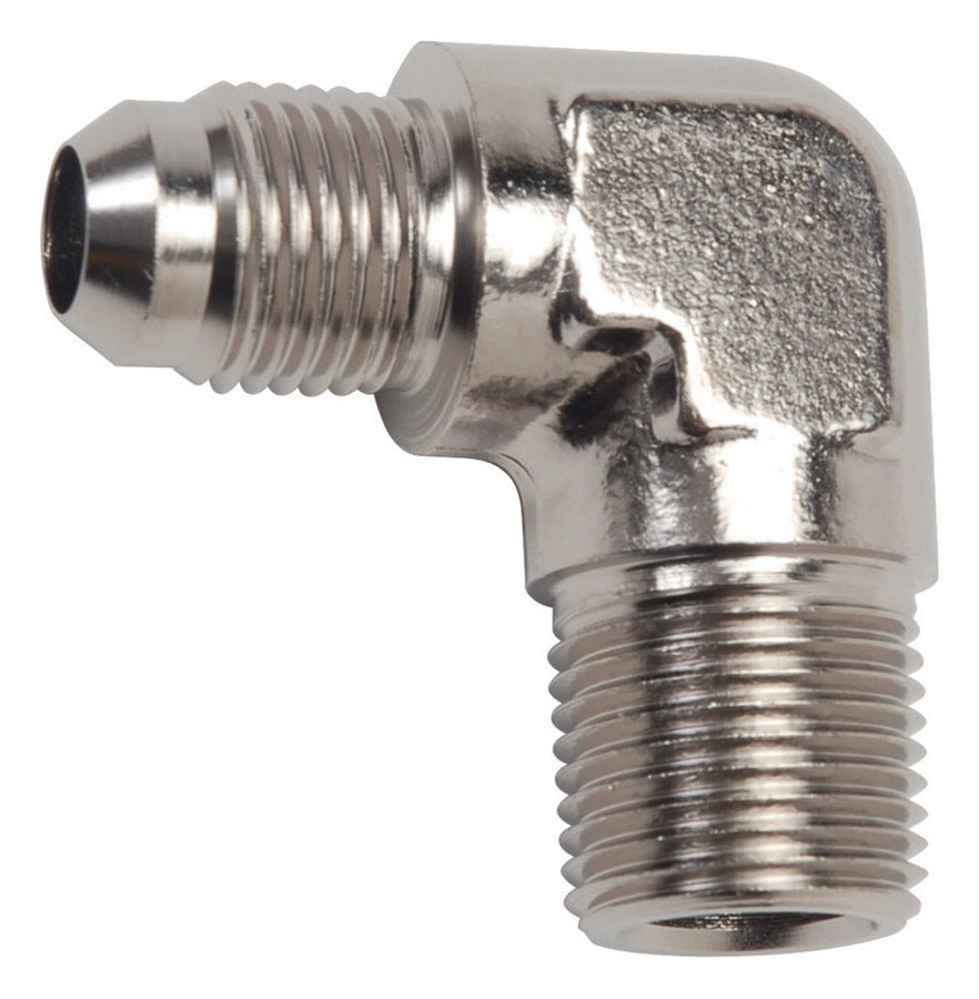 Russell Endura 660881 90-Degree Adapter Fitting, -10 AN Male to 1/2-Inch NPT Male