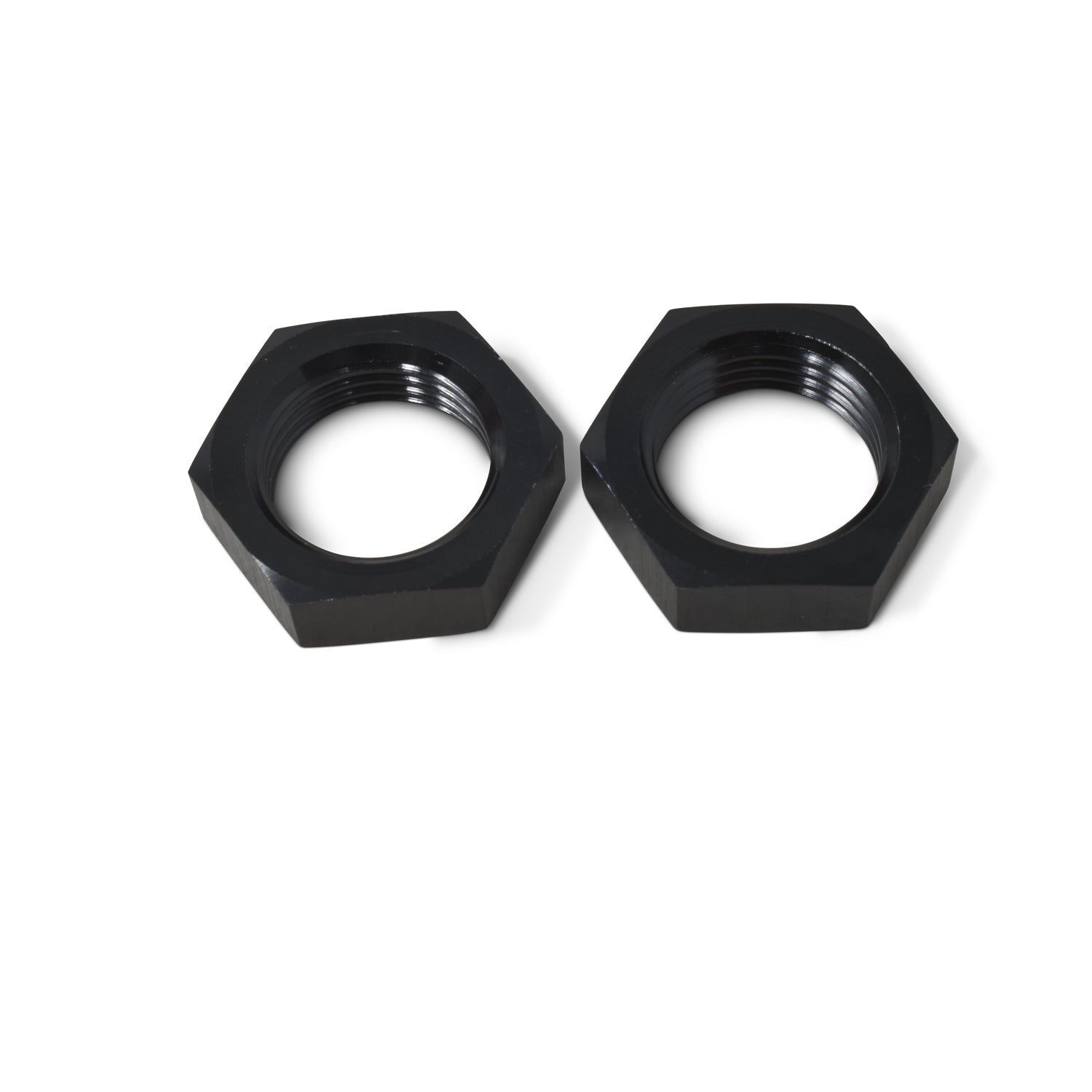 Russell 661903 8AN Bulkhead Nuts Black 2 Pkg