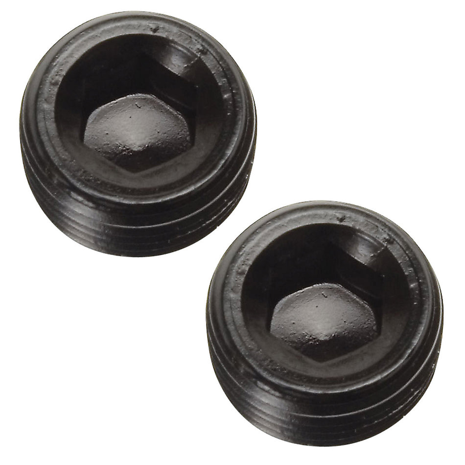 Russell 662043 1/4-Inch NPT Aluminum Allen-Head Pipe Plugs, Black Anodized, Pair