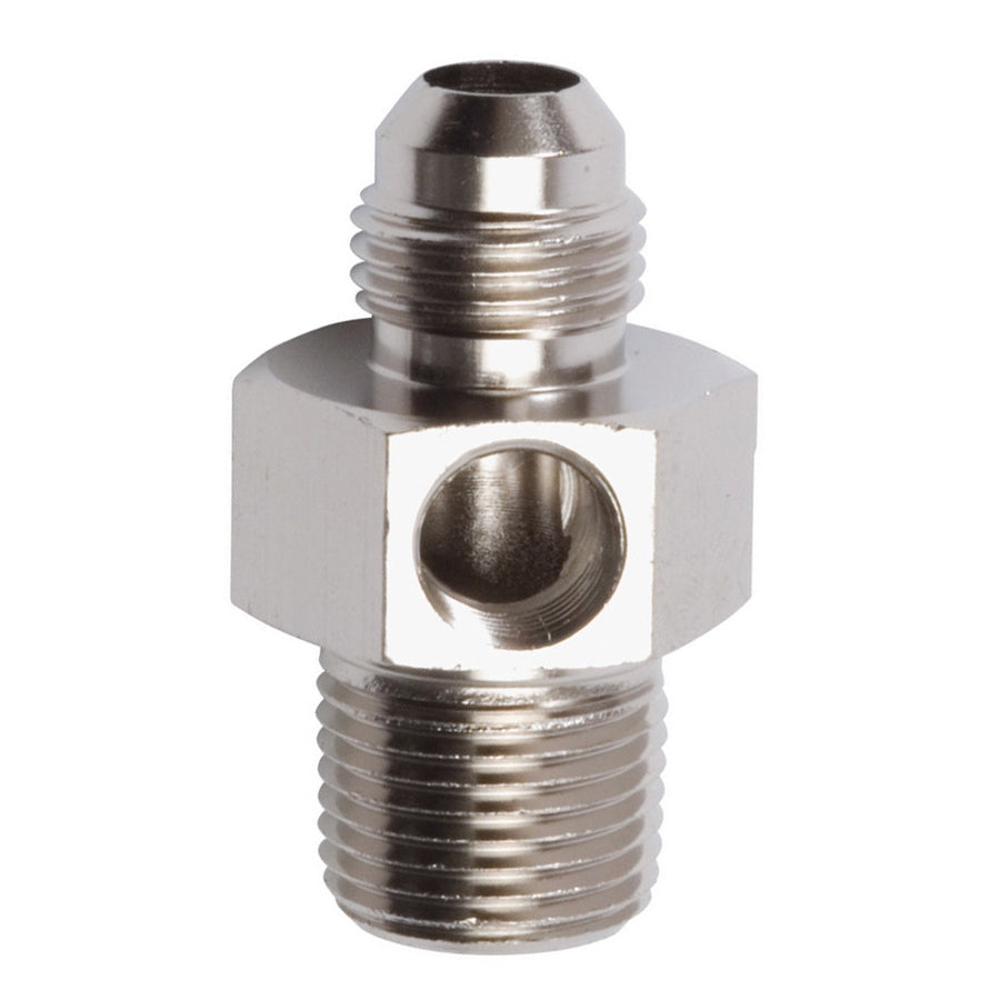 Russell 670061 Endura Straight Gauge Adapter Fitting, 6 AN Male to 3/8 in NPT Male