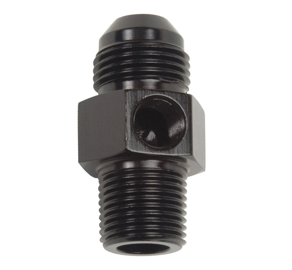 Russell 670083 Straight Gauge Adapter Fitting, 8 AN Male to 3/8 in NPT Male