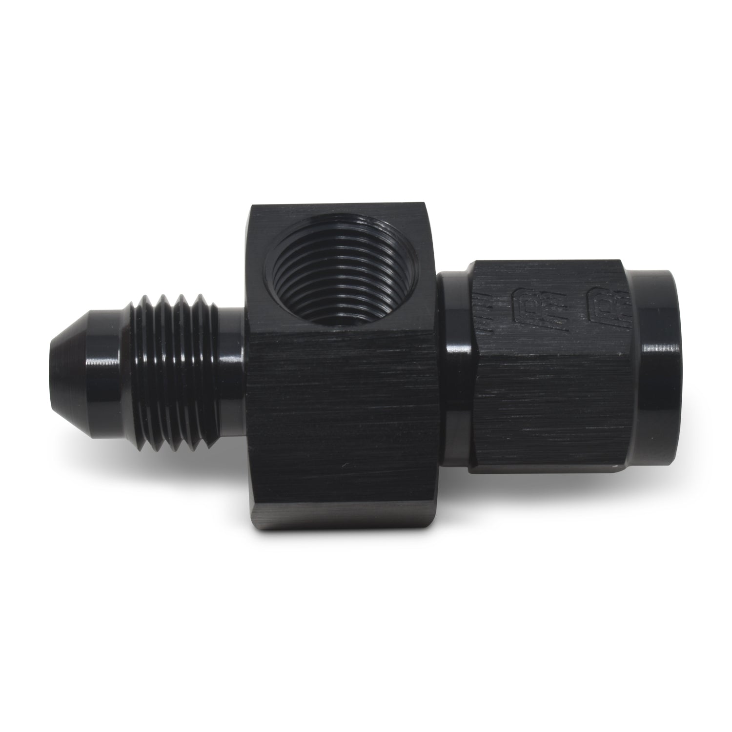 Russell 670293 4AN F To M Fitting 1 8 Gauge Port Black