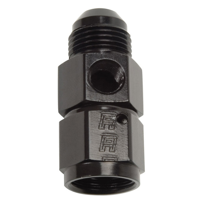Russell 670343 Straight Gauge Adapter Fitting, 6 AN Female to 6 AN Male, 1/8 in NPT