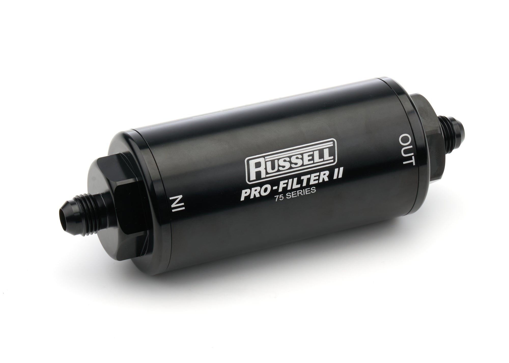 Russell 750601 6AN 10 Micron Gas Filter Male In Out Black