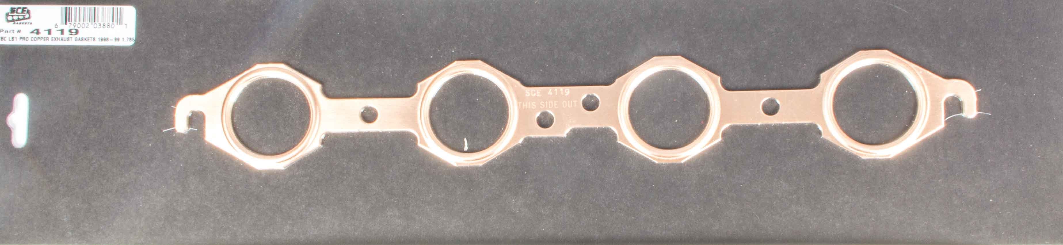 SCE Gaskets 4119 LS1 Pro Copper Exhaust Header Manifold Gasket Pair