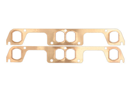 SCE Gaskets 4511 Pro Copper Exhaust Header Manifold Gasket Pair for Small Block Chevy Hooker Style Adapter Plate