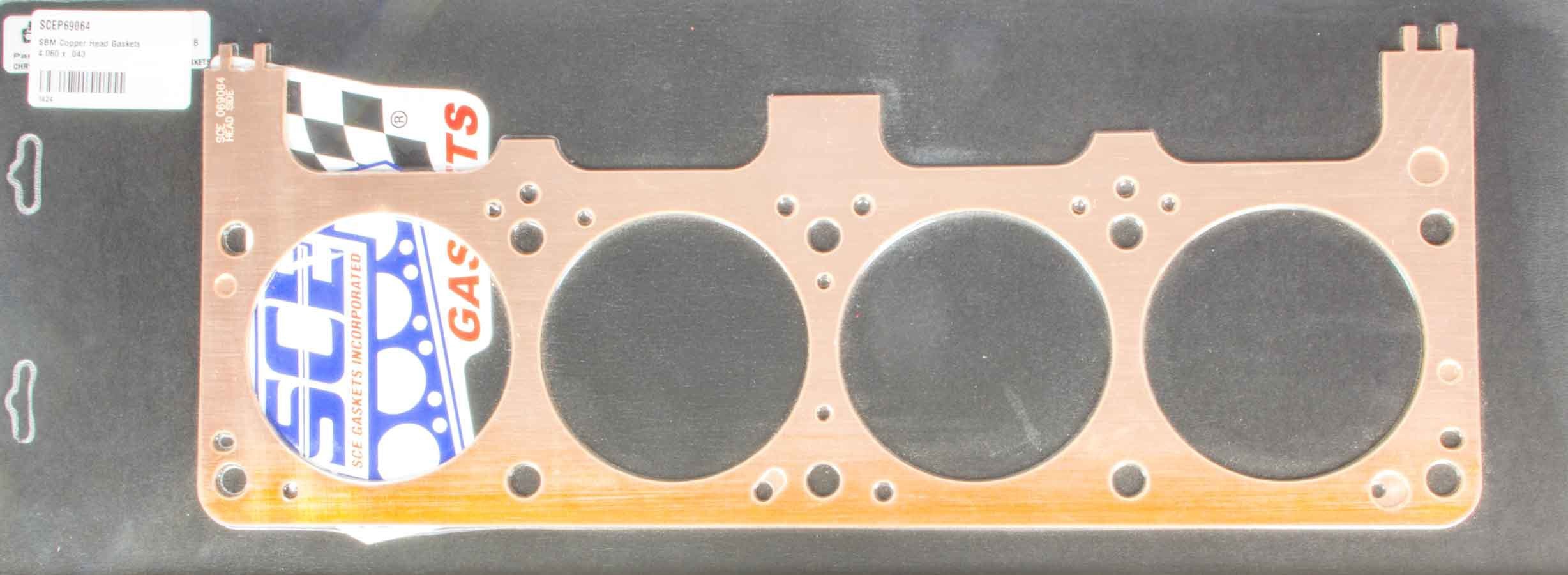 SCE GASKETS P690643R Pro Copper Cylinder Head Gasket for Small Block Mopar