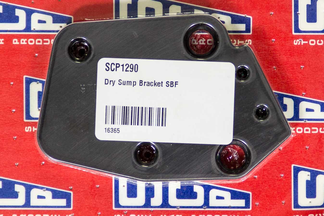 Stock Car Products 1290 Oil Pump/Filter/Tank Brackets Oil Pump Bracket Riser Plate External Dry Sump Aluminum Black