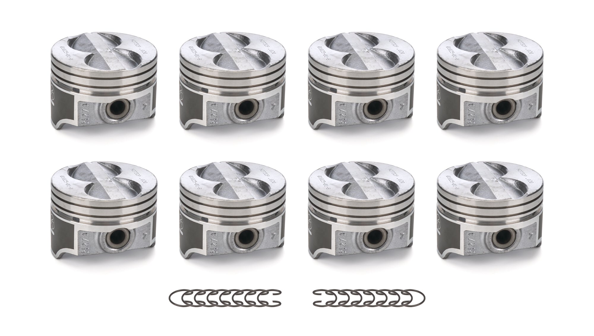 Sealed Power H273CP20 Hypereutectic Flat-Top Pistons for Small Block Ford, Set of 8
