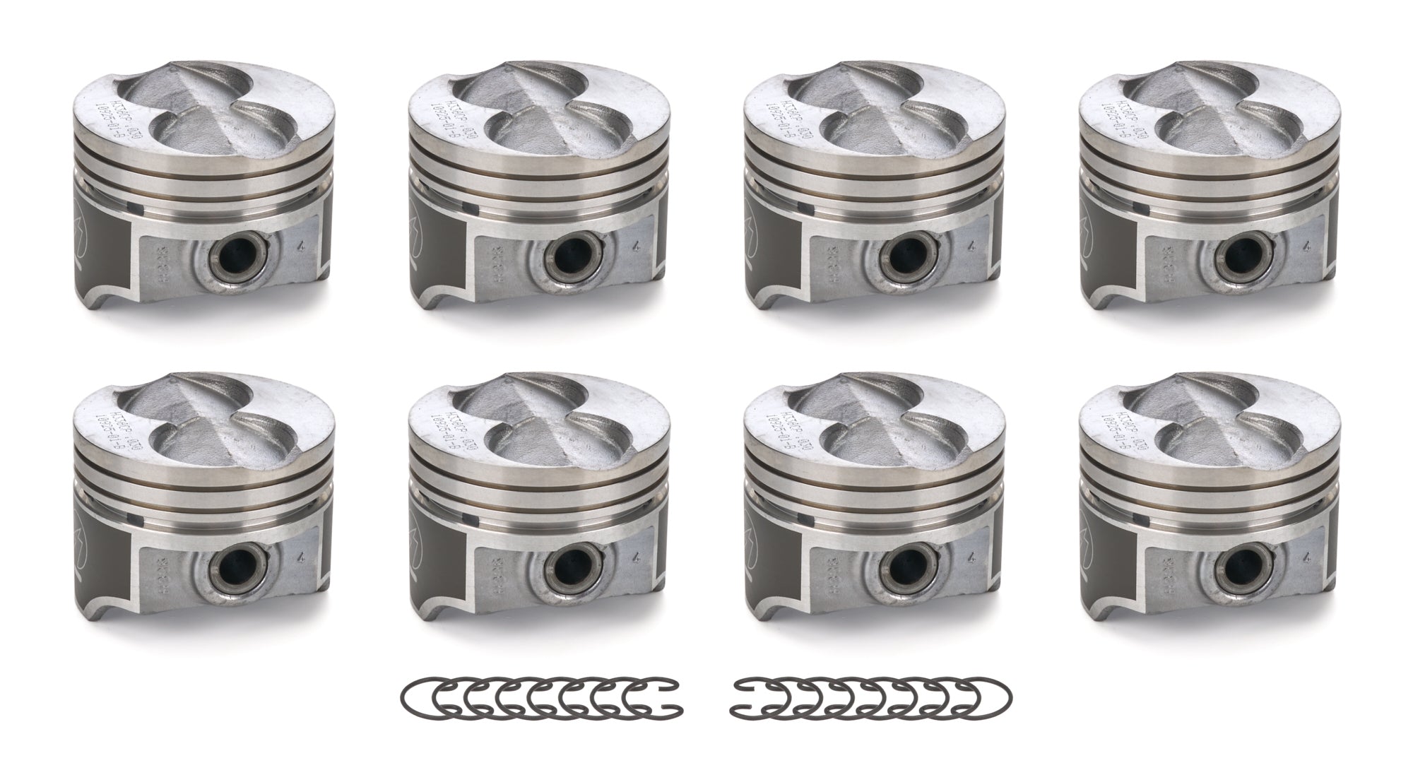 Sealed Power H336CP30 Hypereutectic Flat-Top Pistons, 4.030-Inch Bore, Small Block Ford, Set of 8