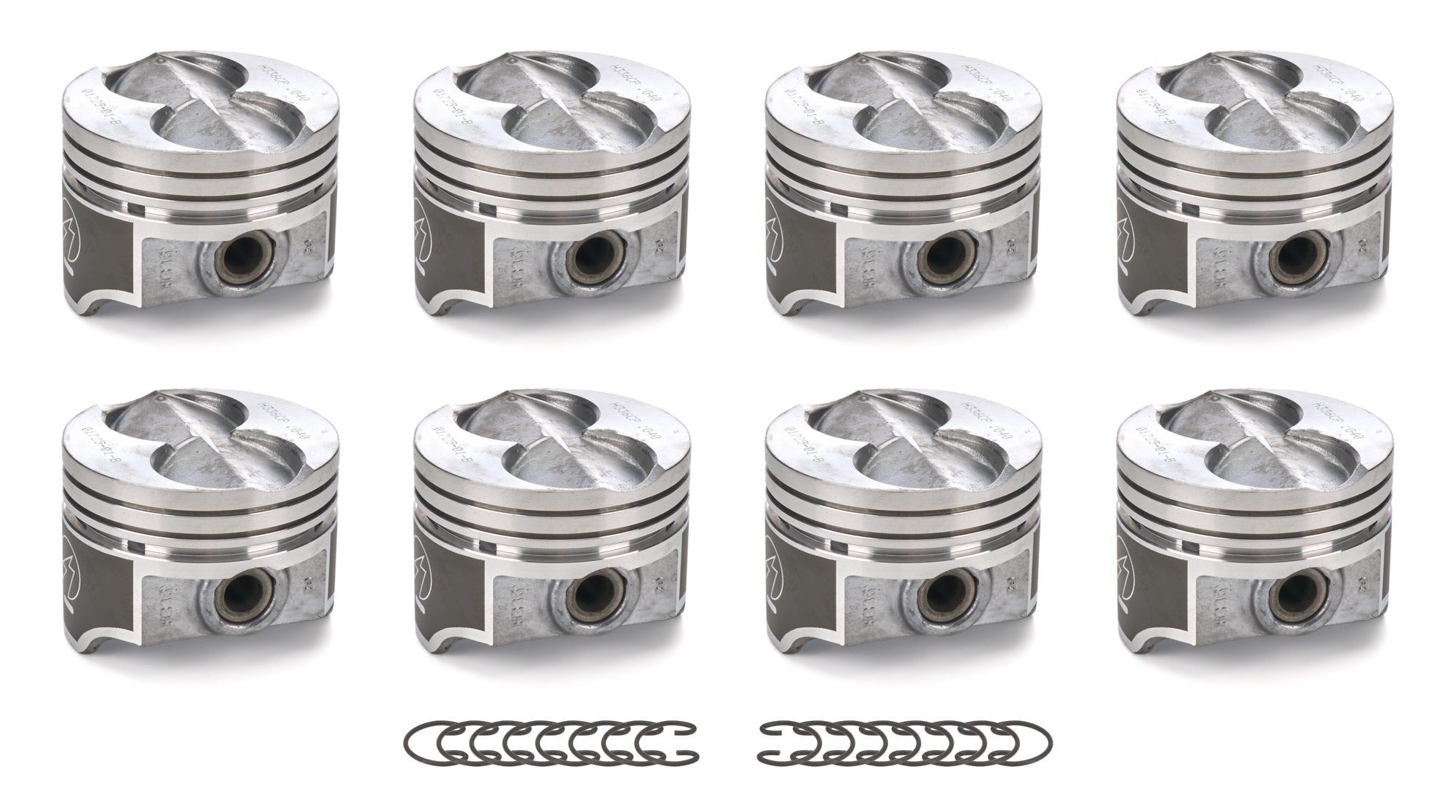 Sealed Power H336CP40 Hypereutectic Flat-Top Pistons for Small Block Ford, Set of 8