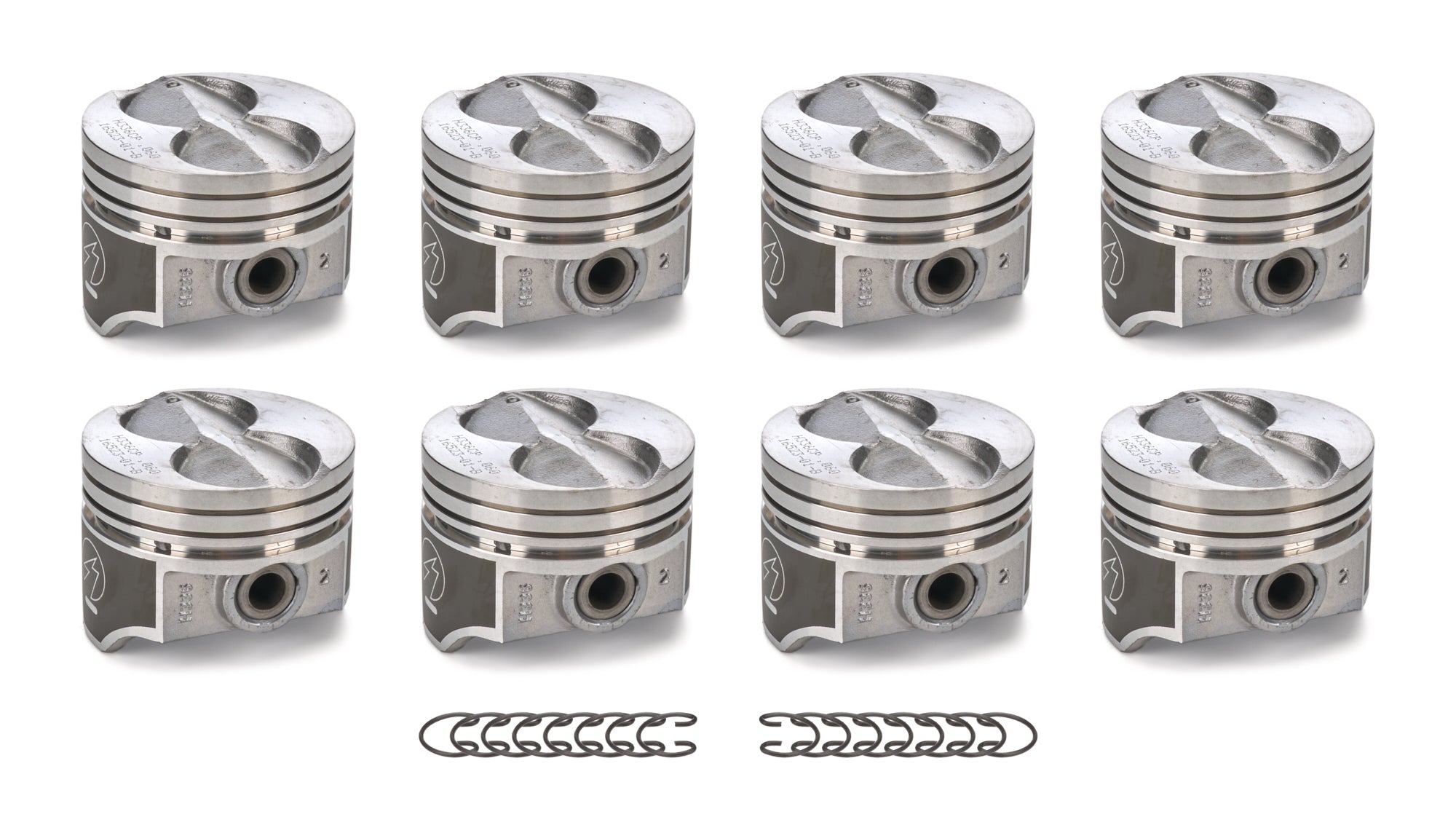Sealed Power H336CP60 Hypereutectic Flat-Top Pistons, Small Block Ford, Set of 8