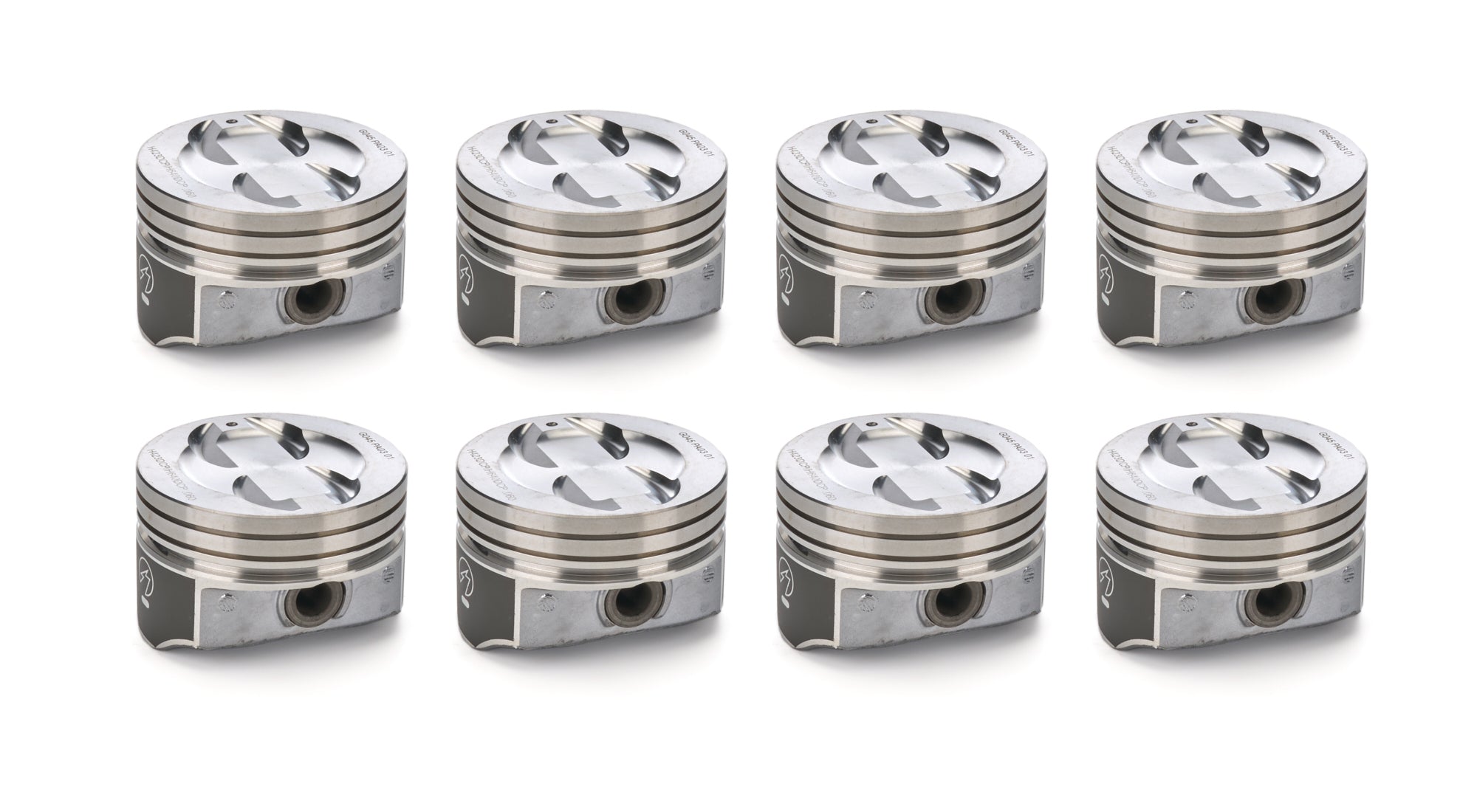 Sealed Power H423DCP60 Hypereutectic Dish Pistons, Small Block Chevy, Set of 8