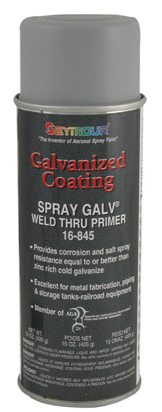 Seymour Paint 16-845 Spra-Galv Epoxy Resin Weld-Through Primer, Light Gray, 16 oz Aerosol