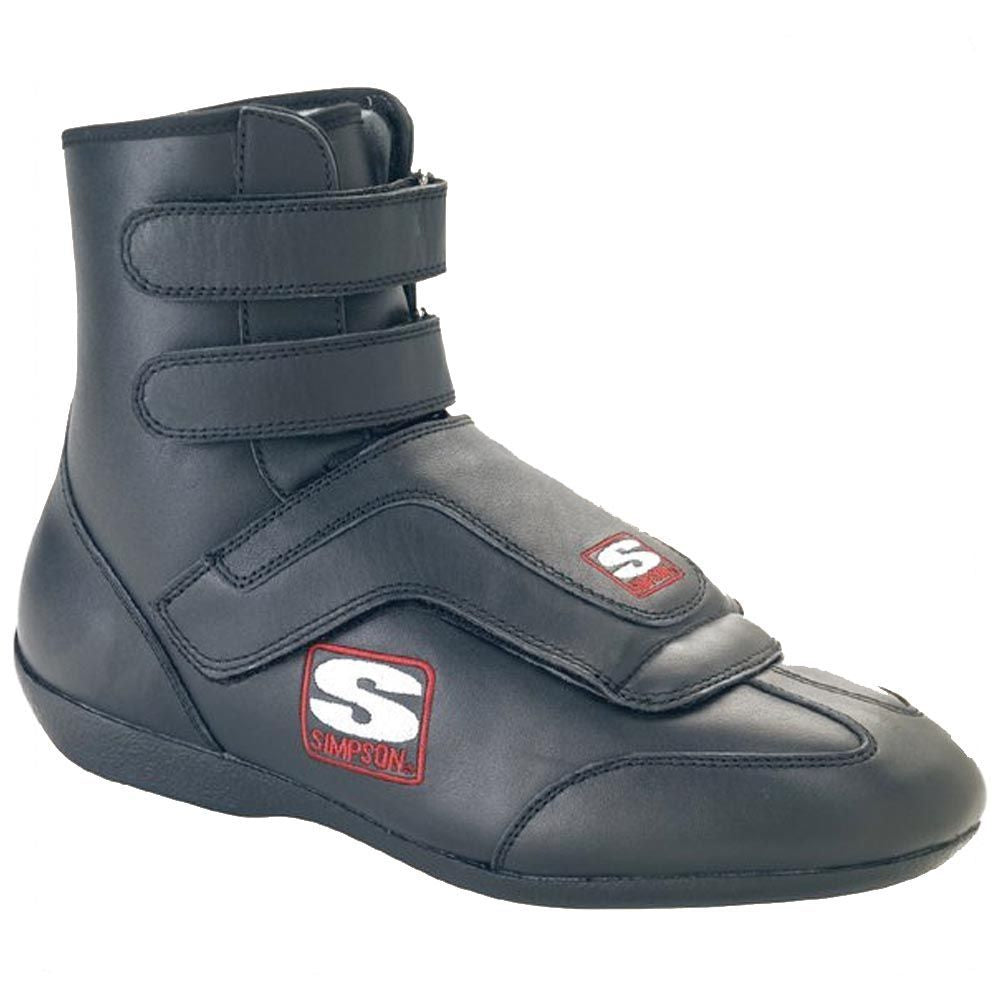 Simpson Safety SP800BK Stealth Sprint High-Top Driving Shoes, Black, Size 8