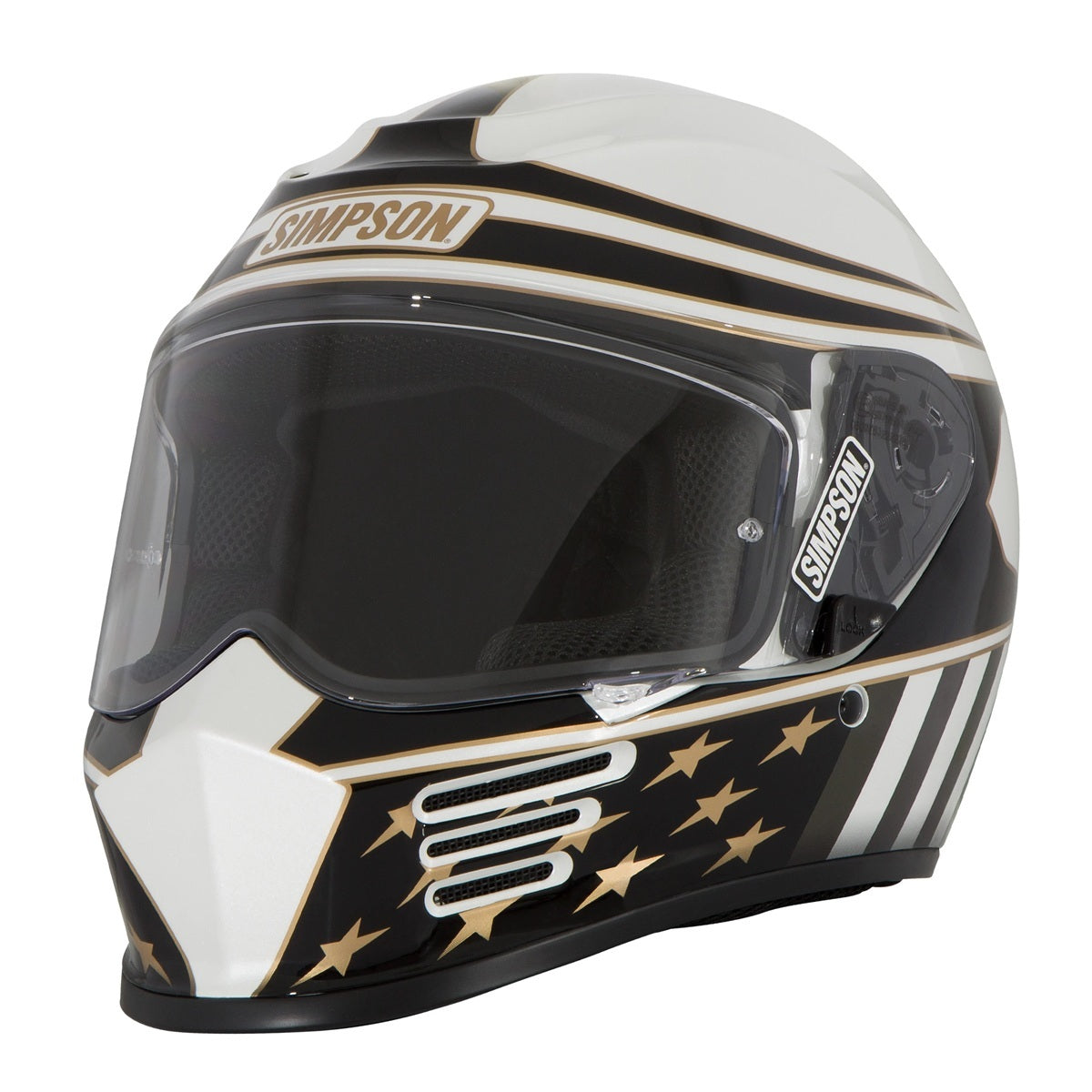 Simpson Safety SPBAM2LG Helmet Americana Gold Speed Bandit Large