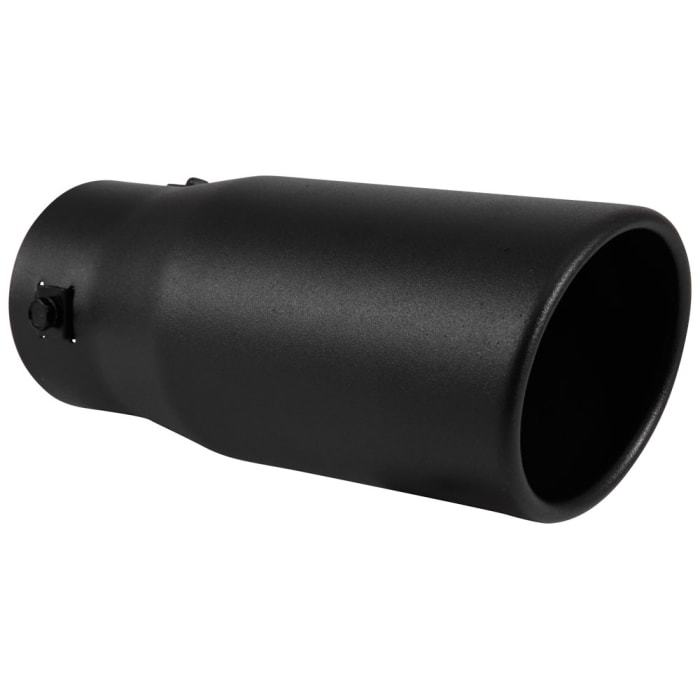SPECTRE SPE-22360 Clamp-On Exhaust Tip, 3.5-Inch Round Outlet, Black Stainless Steel