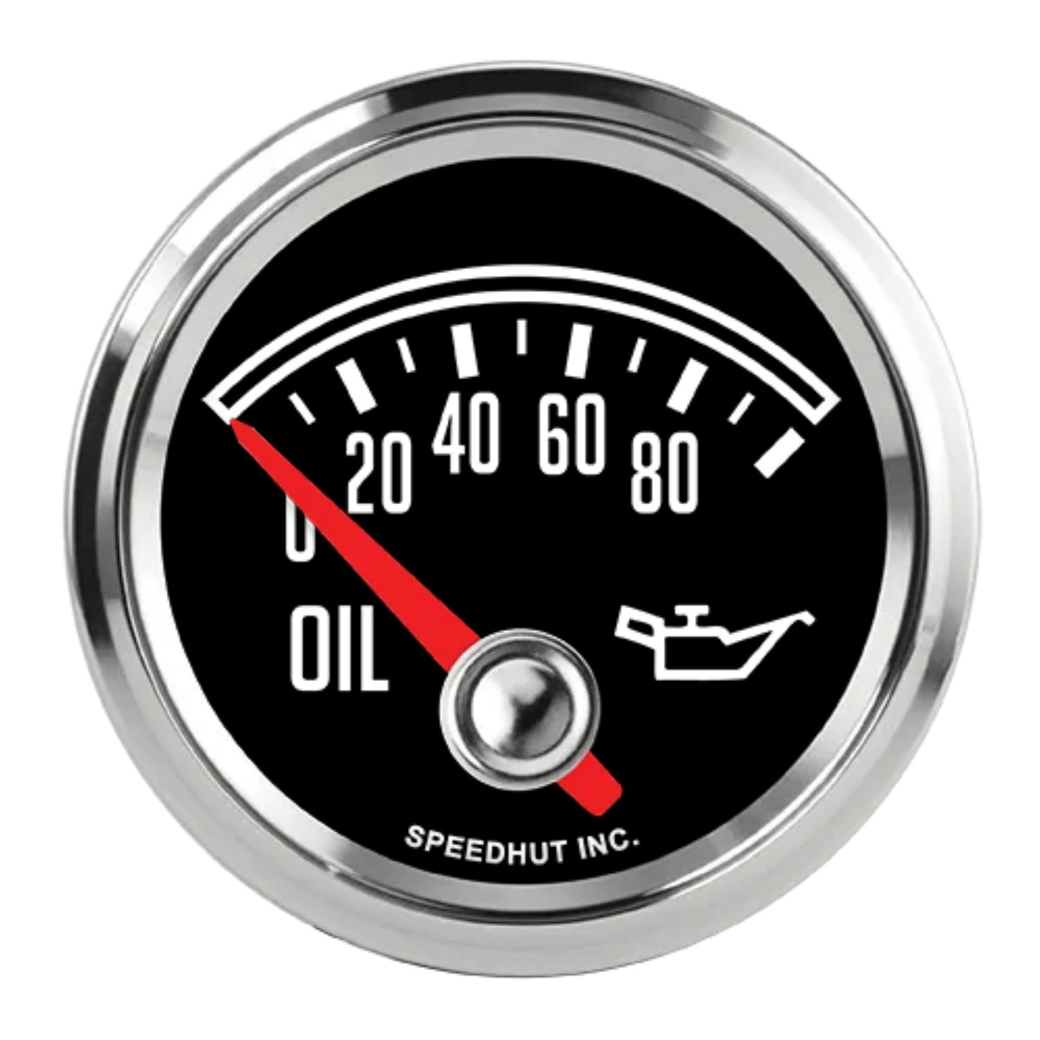 Speedhut Gauges L2-OP6-CJ Classic Oil Pressure Gauge, 0-100 PSI, Electric, Black Face