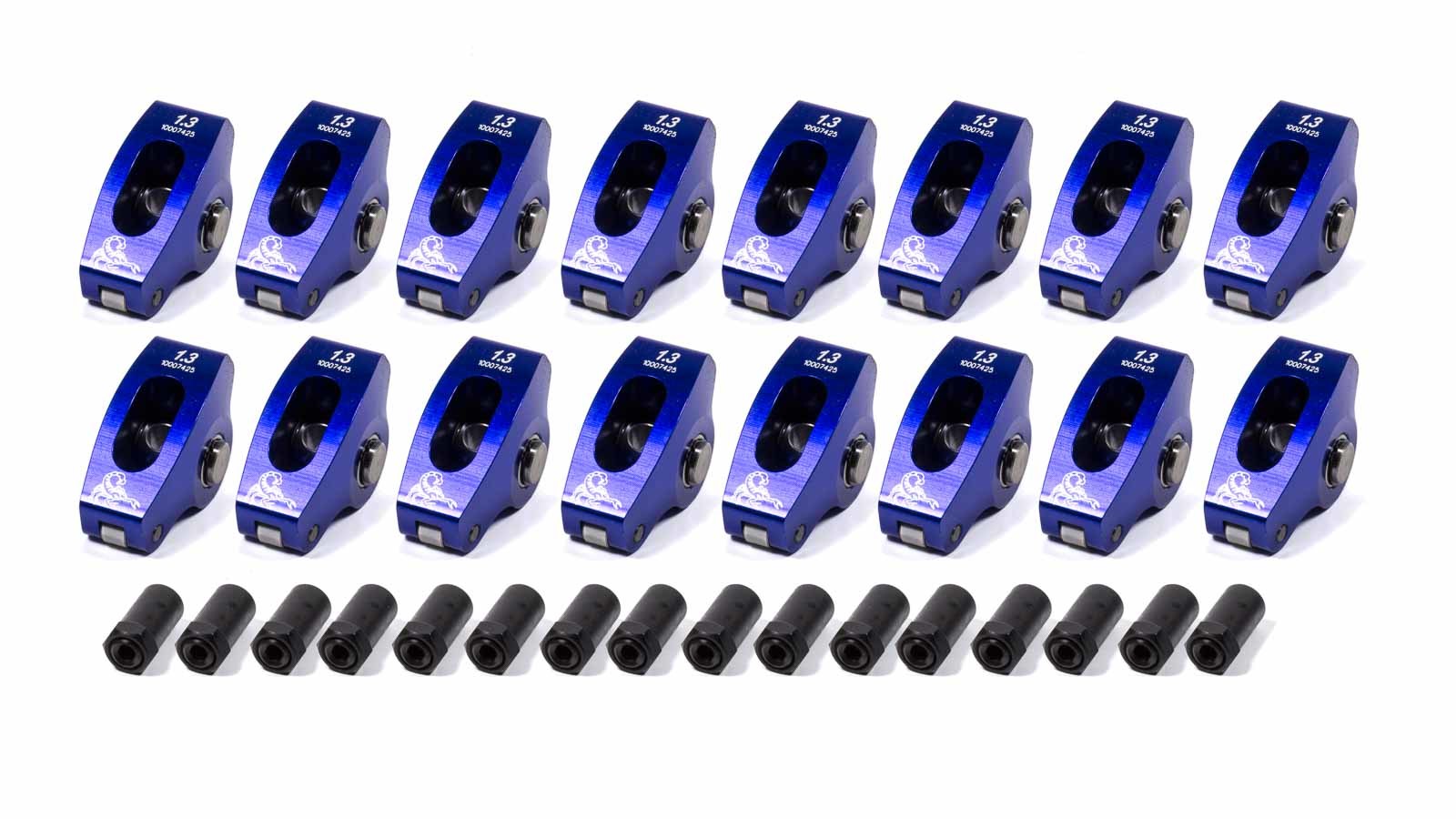 Scorpion Performance 1004 Race Series Roller Rocker Arms, 1.30 Ratio, 3/8-Inch Stud Mount