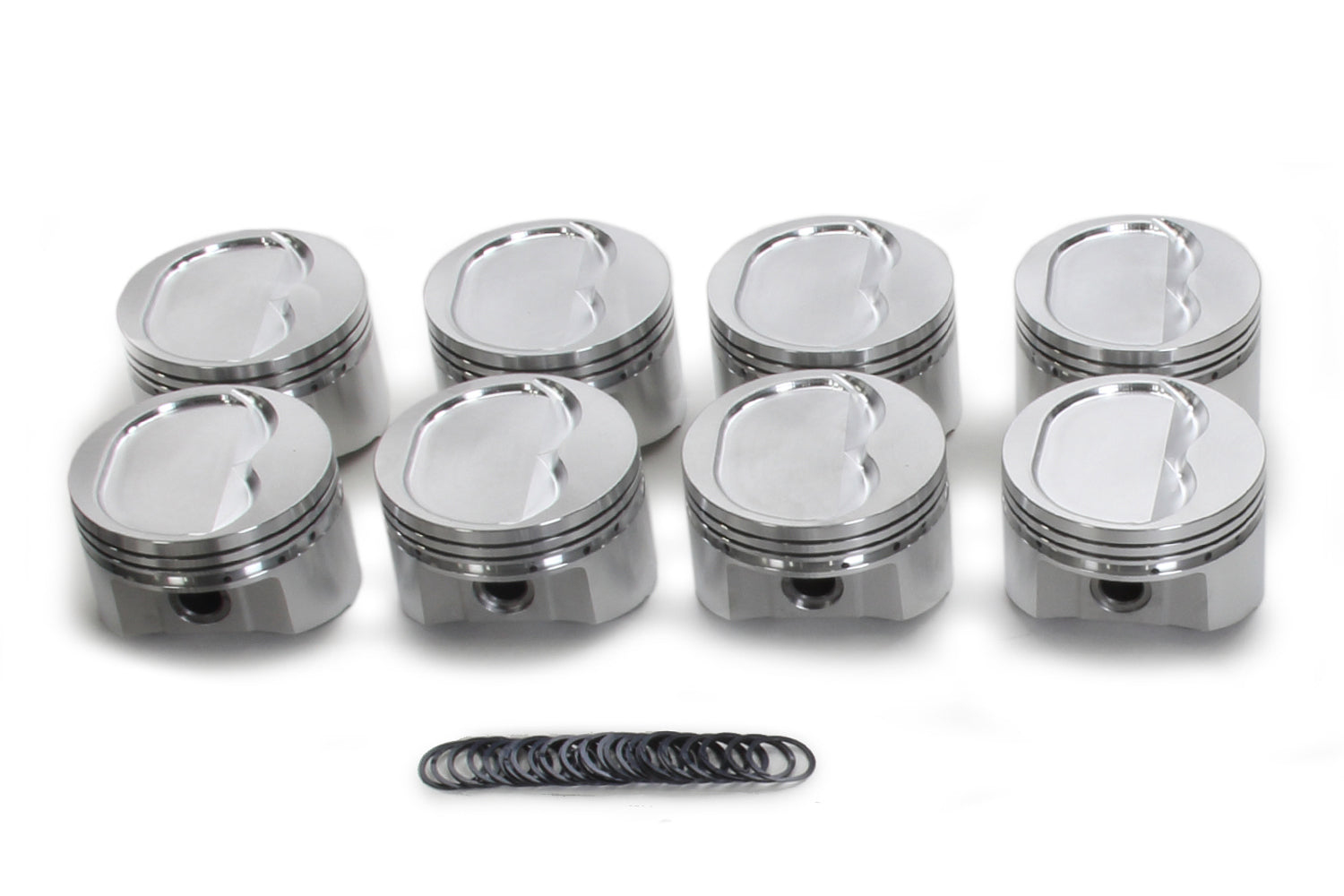 Sportsman Racing Products 139629 SBC Forged Dished Piston Set, 4.040-Inch Bore, -16cc, Set of 8