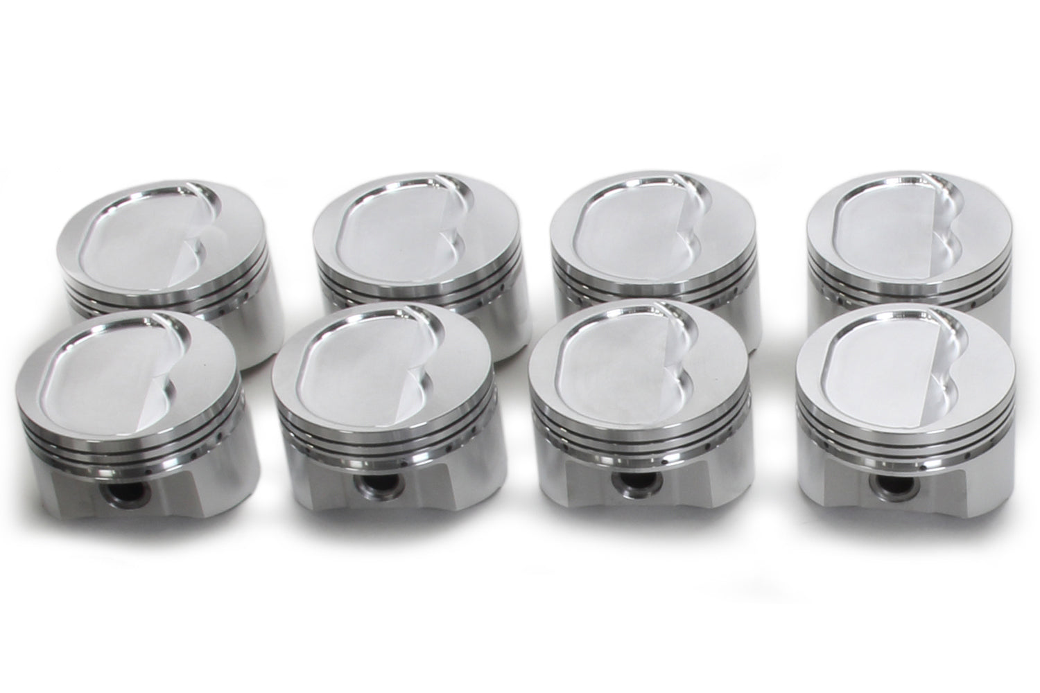 Sportsman Racing Products 139632 SBC Forged Dished Pistons, 4.030 in Bore, -24 cc, Set of 8