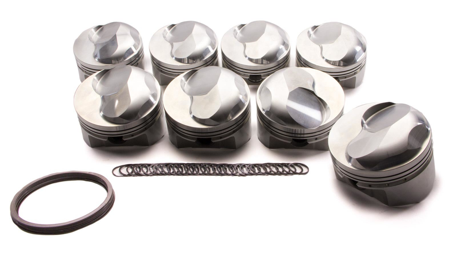 Sportsman Racing Products 139833 BBC High-Compression Forged Domed Pistons, 4.320-Inch Bore, +43 cc, Set of 8