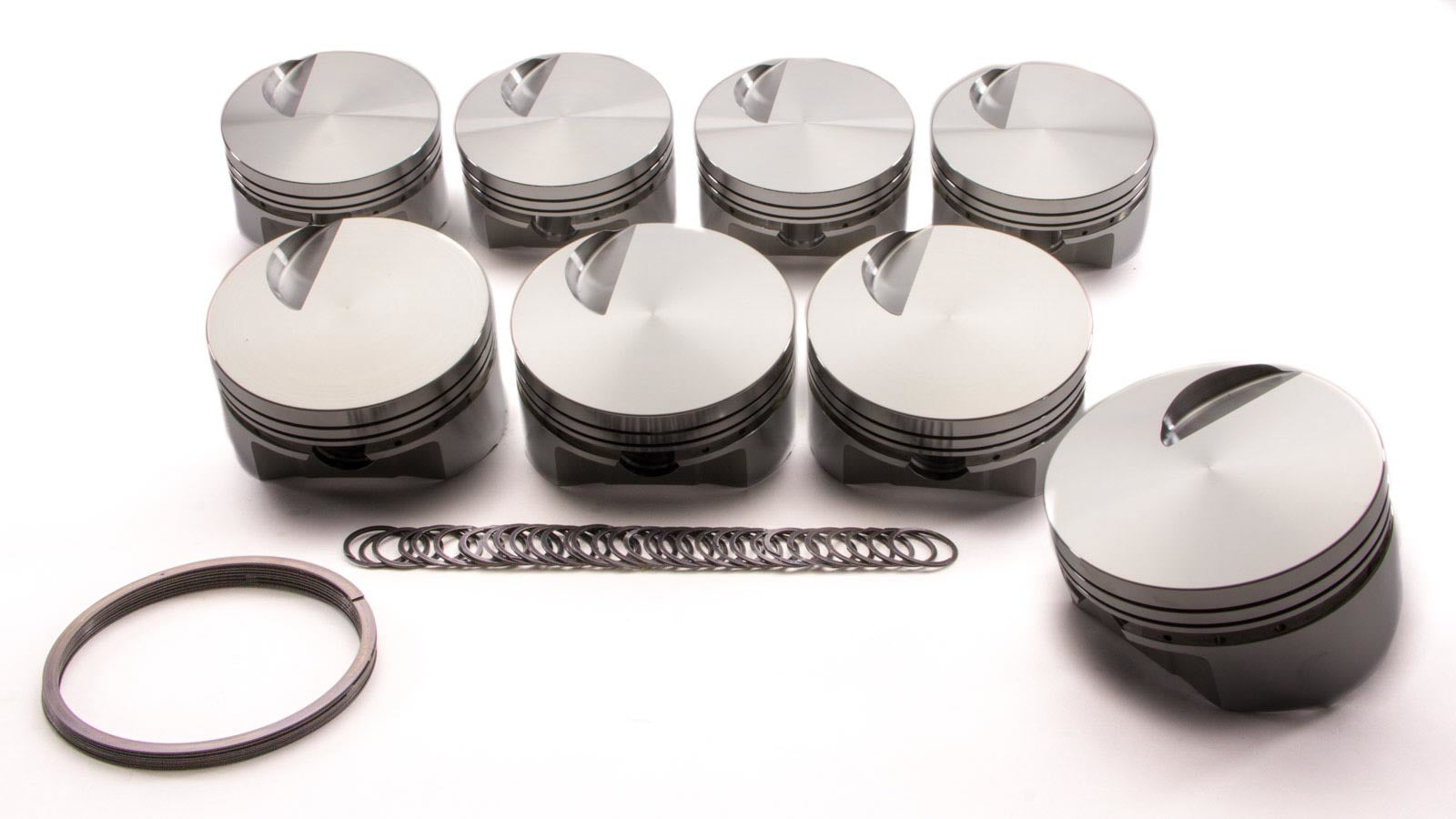 Sportsman Racing Products 142981 Flat Top Forged Pistons, 4.320 in Bore, -3.00 cc, Big Block Chevy, Set of 8