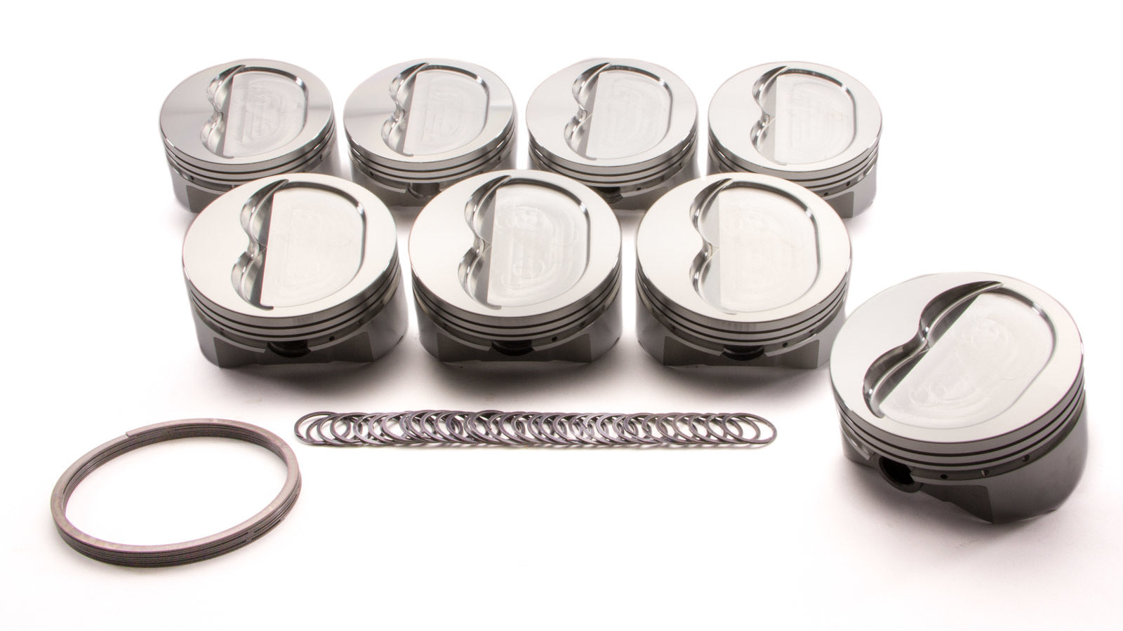 Sportsman Racing Products 147550 SBC Forged Dished Piston Set, 4.165-Inch Bore, -16cc
