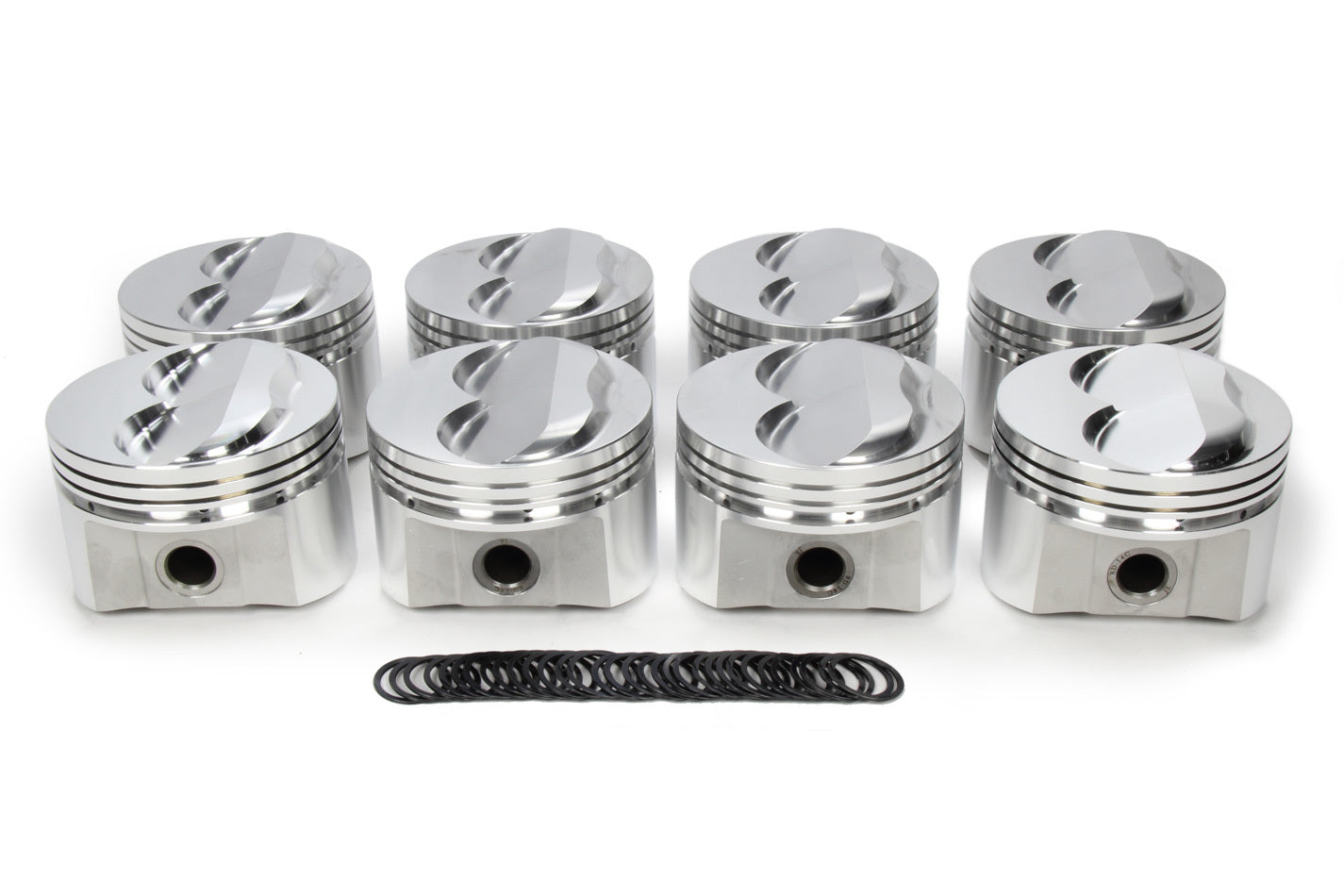 Sportsman Racing Products 261357 SBC Domed Forged Piston Set, 4.040-Inch Bore, +6.5 cc, Set of 8
