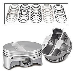 Sportsman Racing Products 271063 Professional Series Forged Flat-Top Piston and Ring Set for Small Block Chevy, 4.155-Inch Bore