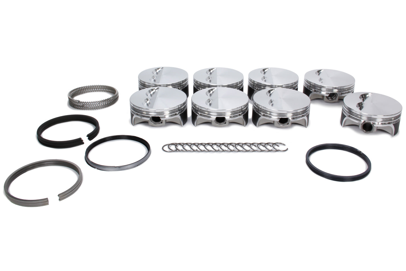 Sportsman Racing Products 295444 Professional Series Forged Flat-Top Piston and Ring Set for Small Block Chevy