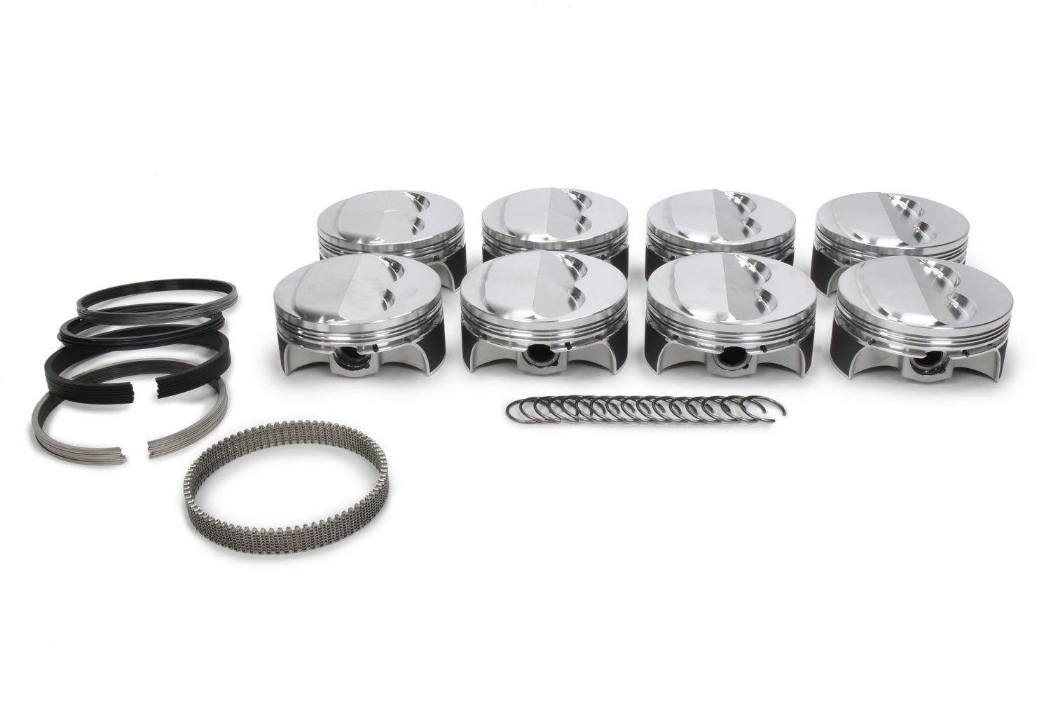 Sportsman Racing Products 310182 SBC Dome Professional Series Forged Piston and Ring Set, 4.125-Inch Bore