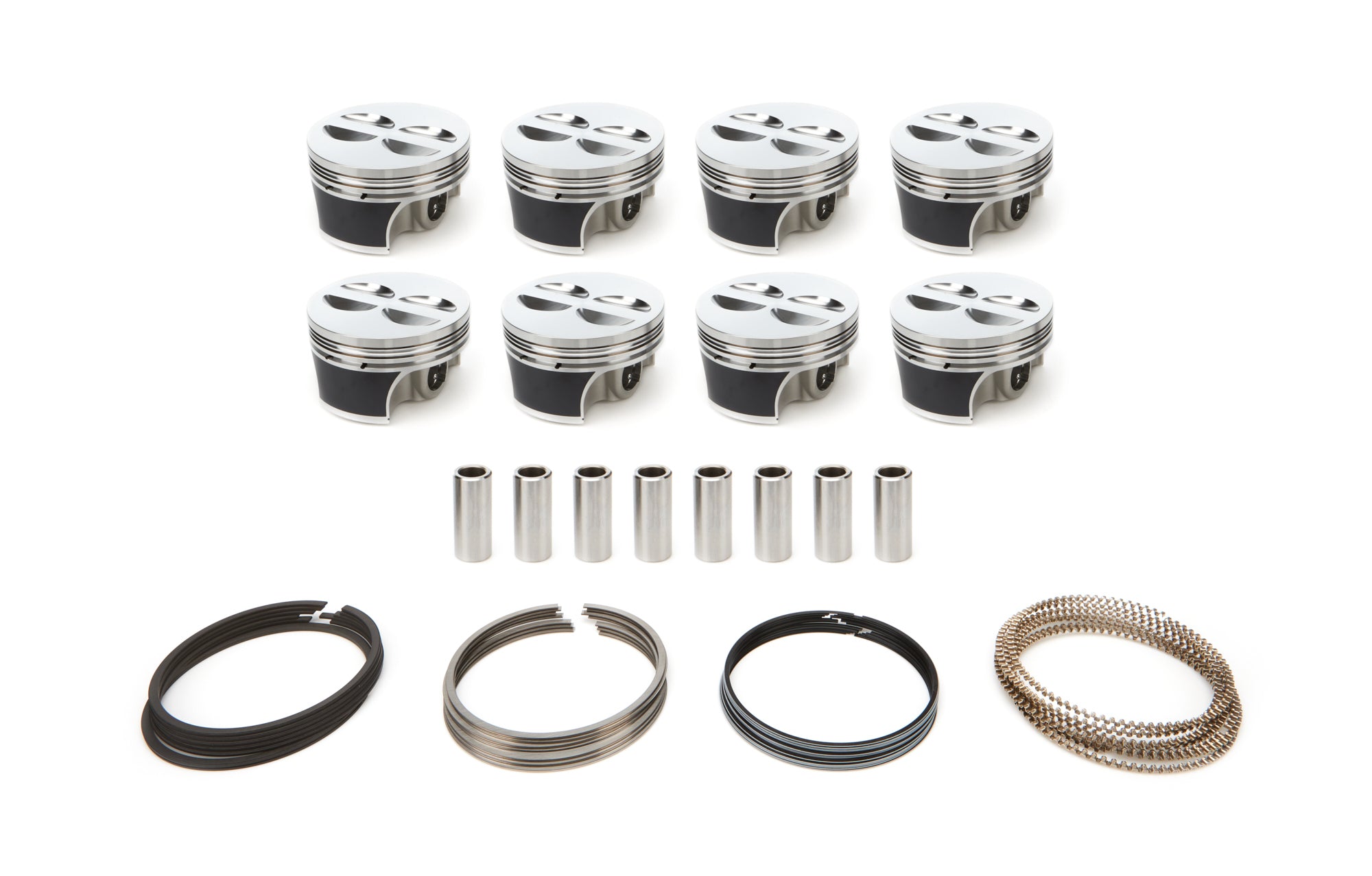 Sportsman Racing Products 324864 Pro 2681 Series Flat-Top Piston and Ring Kit for Small Block Chevy