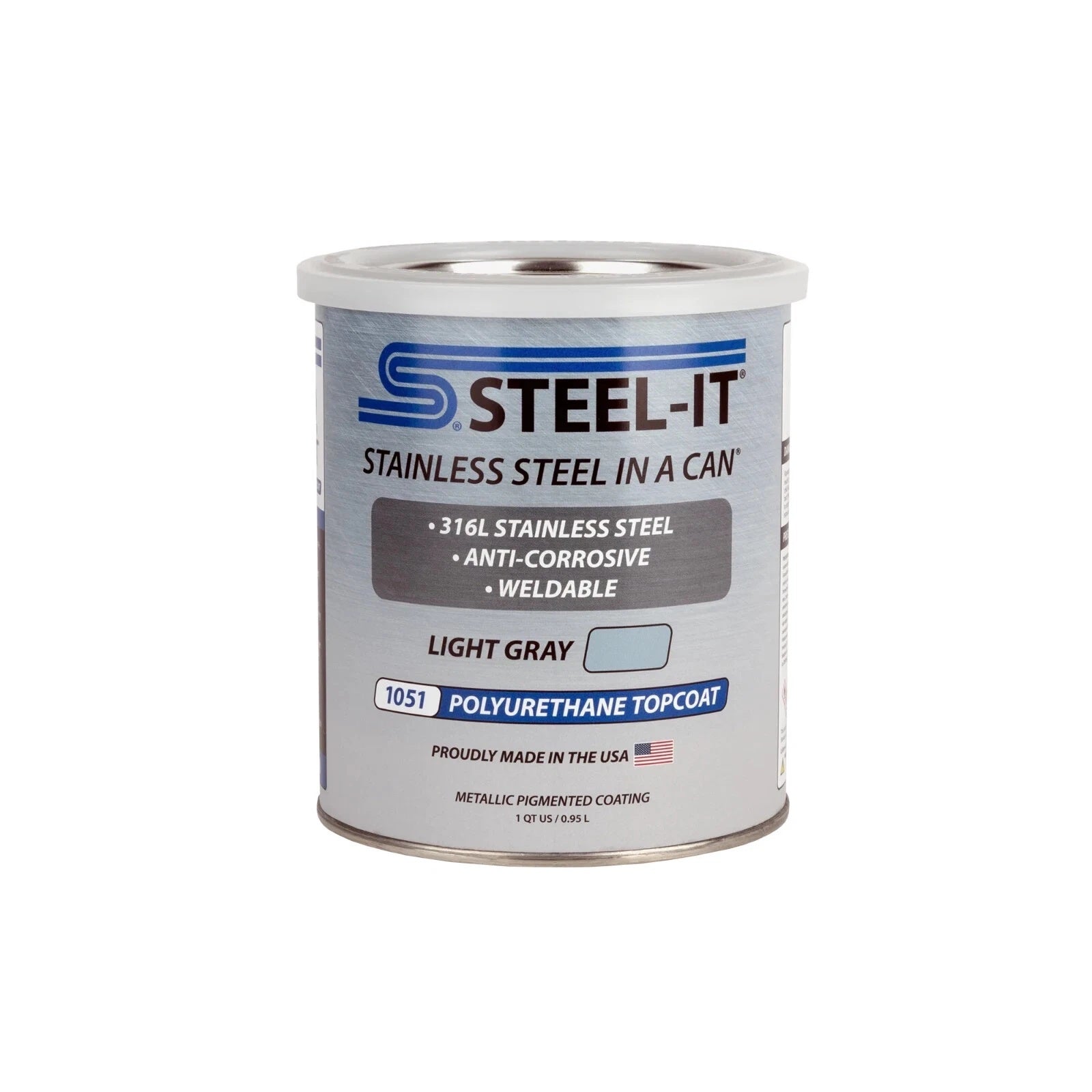STEEL-IT FGPA1051Q Light Gray Polyurethane 1 QT Can