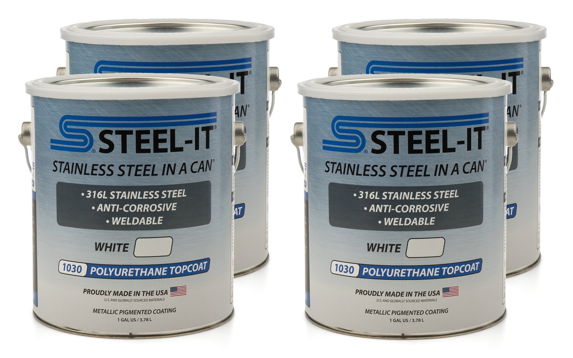 STEEL-IT CASE1030G White Polyurethane Case 4 X 1 Gallon