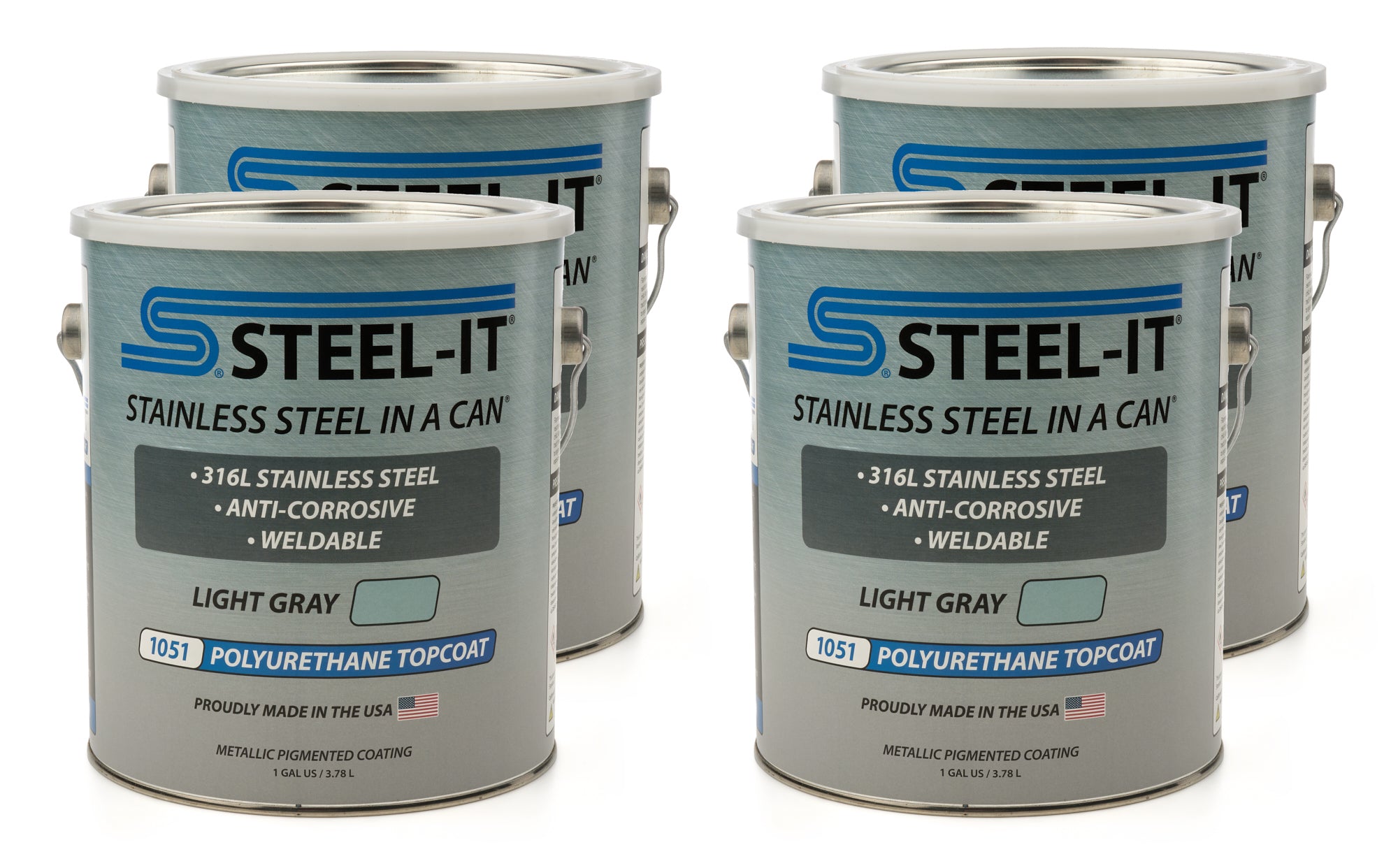 STEEL-IT CASE1051G Light Gray Polyurethane Case 4 X 1 Gallon